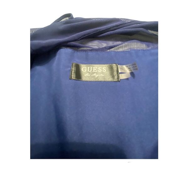 Guess Los Angeles, Navy Multi Mesh Dress Size 6 Party CocktaiL Mini - Picture 11 of 14